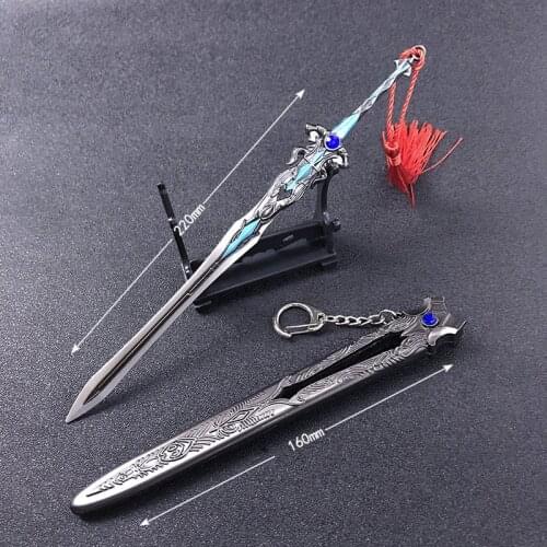 Anime Sword Childrens Toy Douluo Dalu Qingtian Hammer Kills The Seven Swords Of The Gods Collection Ornament Weapon Model Gift