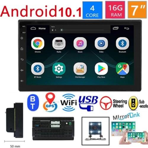 7 Inch 2 DIN HD1024 Android 10.1 Car Navigation Stereo 4 Cores 16G Car Entertainment Multimedia Radio In-Dash Support WiFi DVR