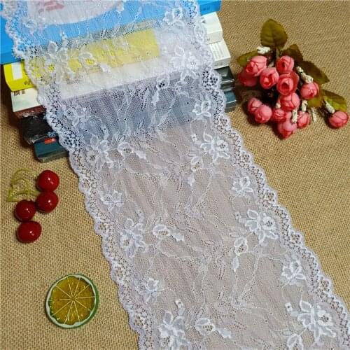 E1024 Width 20cm white chantilly Colorful wide lace trim band Ribbon For Ladies Vest corset nightgown bib