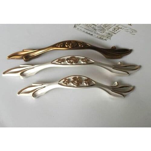 European antique furniture Cabinet chest drawer handle metal handles with unique roses style(C.C:96mm)