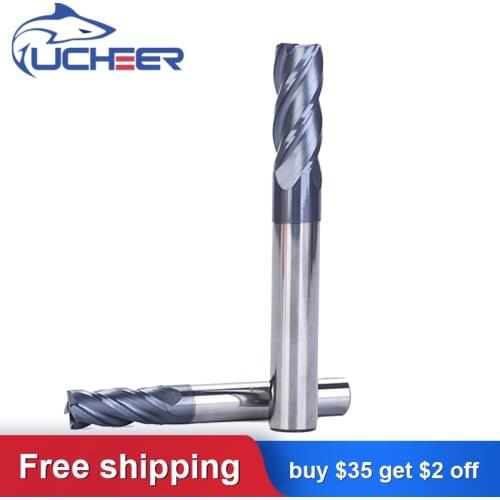 UCHEER 1PCS HRC45 2 Flute 3/4/6mm Cutting CNC tools Alloy Carbide Milling Tungsten Steel Cutter End Mill machine router bit