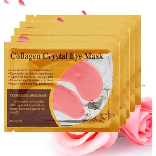 Crystal Collagen Eye Mask Dark Circles Gel Eye Patches Under the Eyes Gold Masks Anti-puffiness Eyelid Patch Anti-Wrinkle Aging