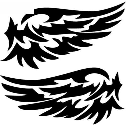 Creative Decal Guardian Angel Wings Lovely Reflective Car Stickers Fashion Car Rearview Mirror for Strip Subsection,15cm*7cm