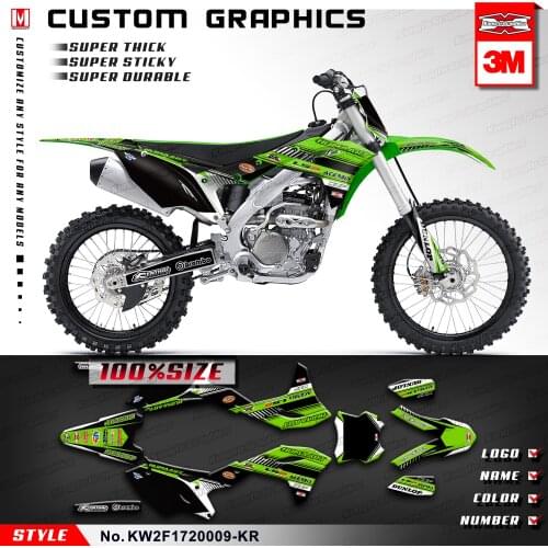KUNGFU GRAPHICS Motocross Stickers MX Decals Motorcycle Décor for KX250F KXF 250 2017 2018 2019 2020, Customizable