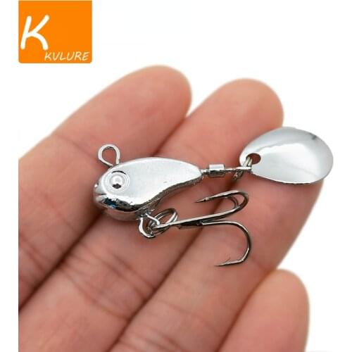 Metal Mini VIB With Spoon Fishing Lure 8.5g Winter Ice Fishing Tackle Pin Crankbait Vibration Spinner Sinking Bait