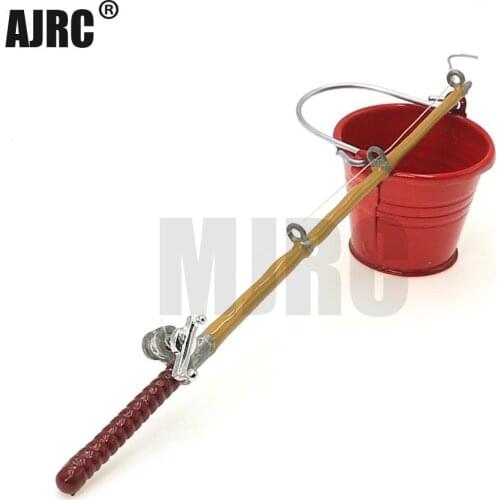 MJRC Mini Fishing Rod Tool Accessories for 1:10 RC Rock Crawler Axial SCX10 90046 Wraith Yeti D90 D110 Traxxas TRX-4