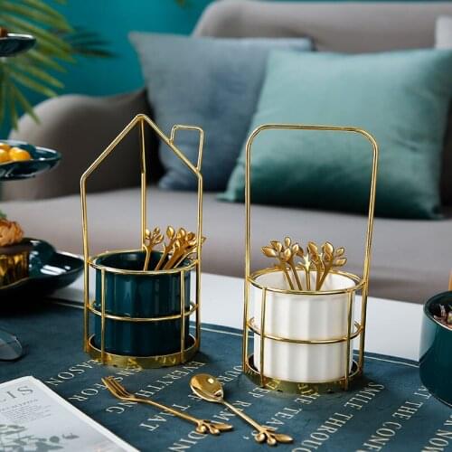 Fruit Fork Set Flatware Stainless Steel Gold Cake Knife And Fork Novel Design