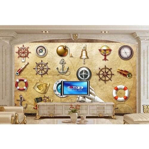 Retro navigation map ship board Restaurant Bar wallpaper papel de parede,living room sofa TV wall bedroom custom large murals