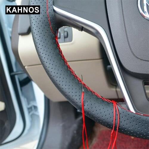Car Steering Wheel Braid Cover For Audi A4 B5 B6 B8 A6 C5 C6 A3 A5 Q3 Q5 Q7 BMW E46 E39 E90 E36 E60 E34 E30 Auto Accessories