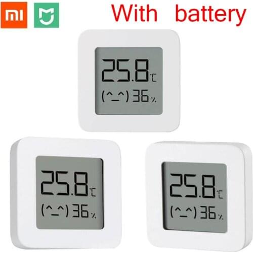 Original XIAOMI Mijia Bluetooth Thermometer 2 Wireless Smart Electric Digital Hygrometer Thermometer Work with Mijia APP