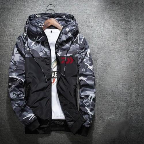 2018 Autumn Outdoor Fish Hooded Jacket Windbreaker Reflective Fishing Clothes Anti UV Hiking Camping Clothing Fishing Jacket