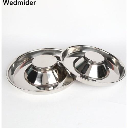 Stainless Steel Puppy Dog Feeder Feeding Foods Water Dish Bowl For Pet Dog Cat Feeder size S M L Non Slip Pet Products