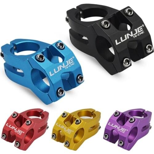 25.4mm Aluminum Alloy Bicycle Stem Handlebar Stem 35mm MTB Rods Fixed Riser Short Power Handlebar Cycling Stems