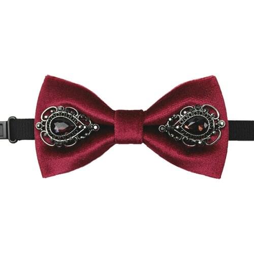 Wedding Bow Tie High-grade Mens Groom Suit Shirt Accessories Gifts Classic Trendy Business Banquet Velvet Crystal Bowtie