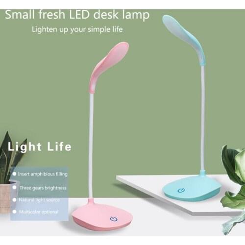 LED Desk Lamp, Touch Control Desk Lamp, 360°Flexible Desk Lamp Rechargeable Desk Lamp for Students Dormitory Reading