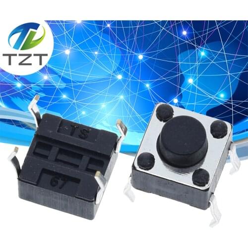 50PCS Tactile Push Button Switch for Arduino 6x6x5mm 6*6*5mm 4PIN