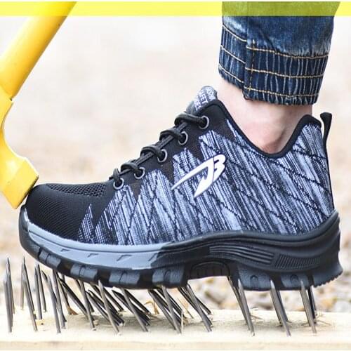 Outdoor Men And Women Safety Boots Men Breathable Shoes steel toe Puncture-Proof Workers Sneakers shoes woman shoes men