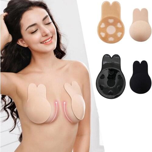 1 Pair Bandage Strapless Invisible Push Up Bras For Women Self Adhesive Wireless Bralette Party Dress Stick Bras