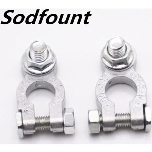 2pcs Car battery battery zinc alloy pile head with screws