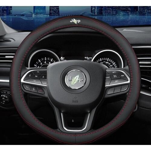 2021 Car Steering Wheel Cover Set for Jeep Wrangler Renegade Patriot Compass Grand Cherokee Breathable Car Styling Accessories