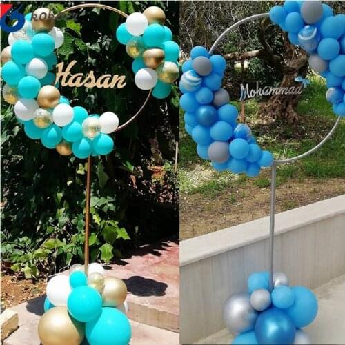 2pcsRound Circle Balloons Stand Balloon Hoop Holder Arch Weddng Backdrop Ballon Frame Baby Shower Kids Birthday Party Decoration