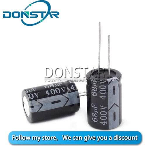 5PCS 400V 68UF Electrolytic Capacitor 68UF 400V 16*25MM Aluminium Electrolytic Capacitor