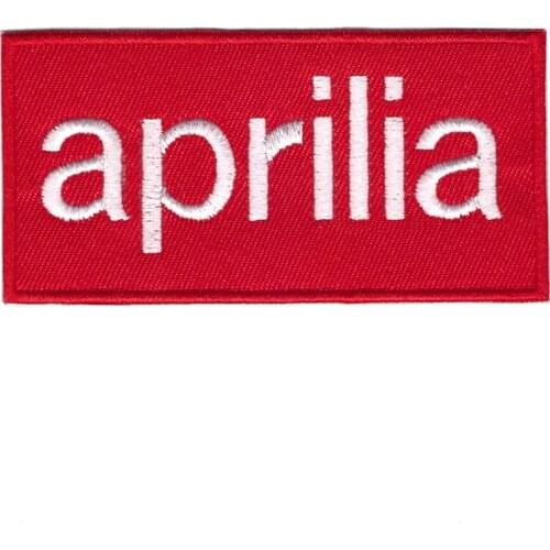 Aprilia Motor Racing Embroidered Patch Iron on Sewing Applique Clothes Shoes Bags Decoration Patch Apparel DIY Sewing Accessorie