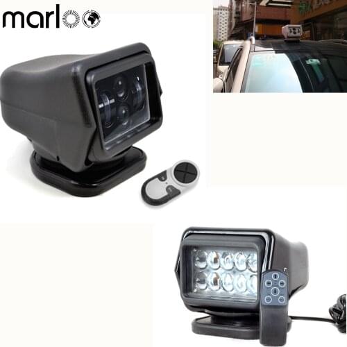 Marloo 50W 60W Led Remote Control Search Light 360 Degree Boat Camping Magnetic Base Spot Work Light Boat Truck SUV 12V 24V