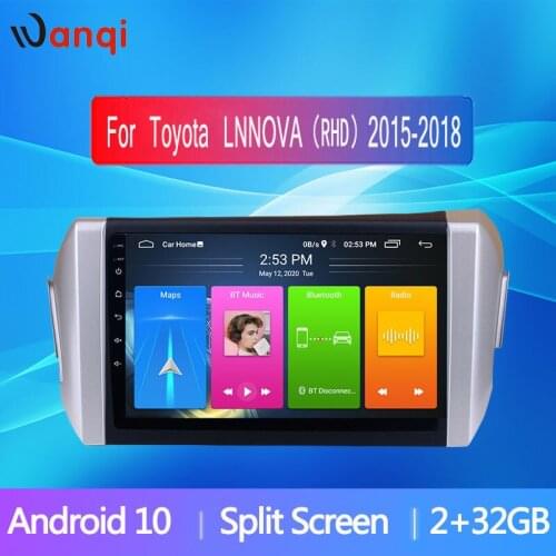 Wanqi 9 inch Android 10 Car Radio for Toyota Innova 2015-2018 Picture in Picture SWC Stereo Navigation GPS Audio NO DVD BT