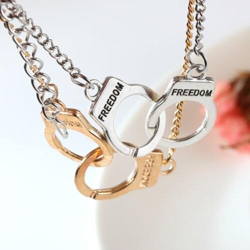 Stainless Steel Freedom Adjustable pulseras bracelet for women Handcuffs lettering Freedom couple bracelet Wrist Jewelry Gifts