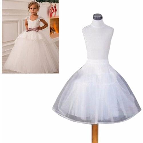2019 Fast Shipping Wedding Accessories Kids Girls Petticoat Vestido Longo Ball Gown Crinoline Skirt Petticoats In Stock