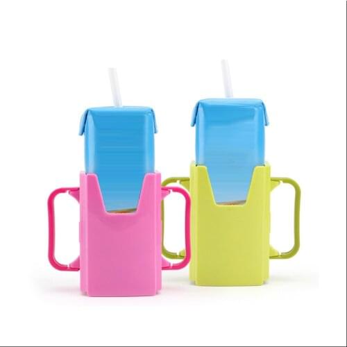Childrens Feeding Cup Holder Telescopic Baby Bottle Cups Anti-overflow Solid Drink Drinkware Tableware Accessories With Handles