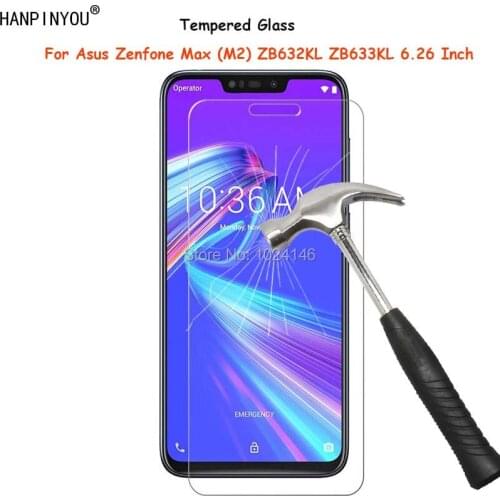 For Asus Zenfone Max (M2) ZB632KL ZB633KL 6.26" Tempered Glass Screen Protector Ultra Thin Explosion-proof Protective Film Guard