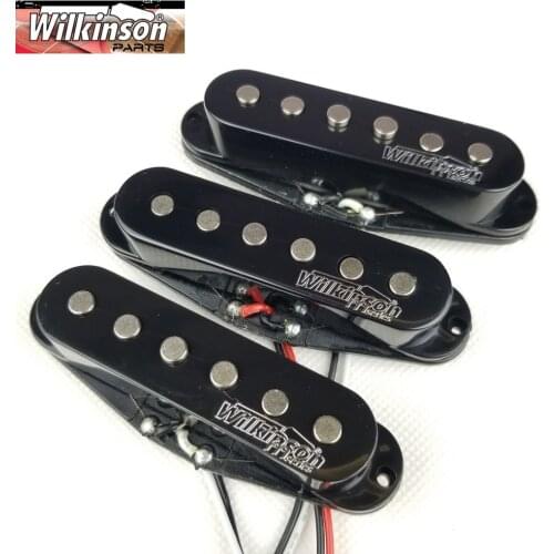 Wilkinson Electric Guitar Pickups Lic Vintage Voice Single Coil Pickups for ST Guitar Black 1 set WOVS