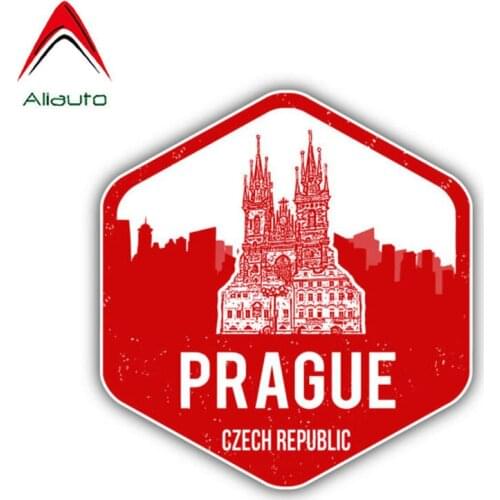 Aliauto Creative Car Sticker Prague City Czech Republic PVC Decal Cover Scratches for Honda Accord Peugeot Hyundai,11cm*10cm