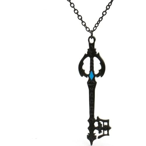 Best Kingdom Hearts Keyblade Necklace Women Oathkeeper Key Pendant Oblivion Keyblade Charm Necklace Christmas Gift Game Jewelry