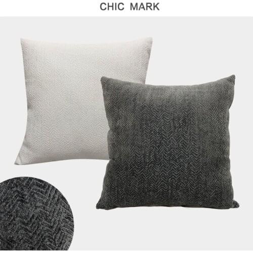 Nordic Solid color Texture Pillow Cover Soft Chenille Square Decorative Pillowcases for Home Living room Sofa Decor Cushion Case