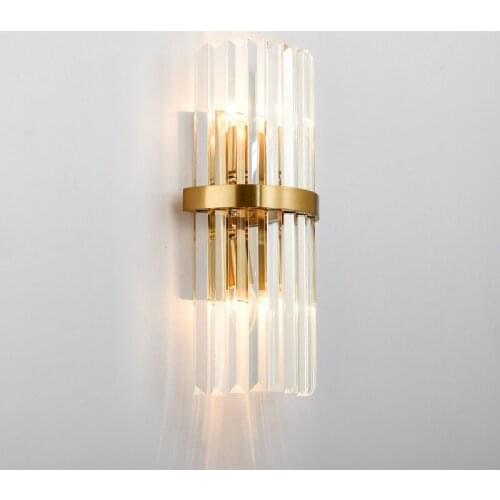 2020 NEW Crystal Wall Lights Luxurious Bedside Wall Light For Living Room Bedroom Corridor Aisle LED E14 Wall Lighting AC85-265V