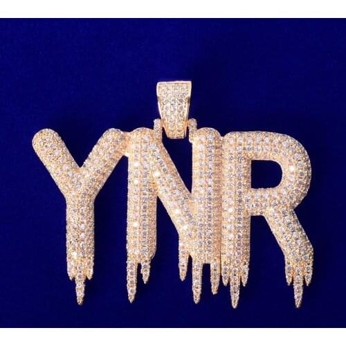 Custom Letters Pendant Necklaces And Rope Chain Unisex Gold Color&Silver Plated Hip Hop Rock Jewelry New Style Fashion Pendant