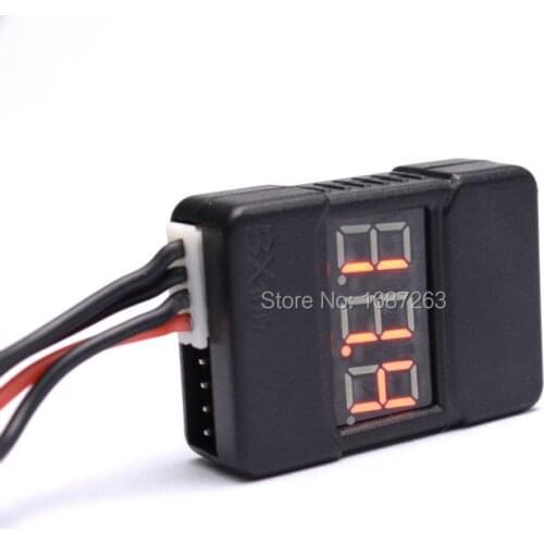 Latest 3.7-30V 1-8S LiPo Li-po/ion/Fe Battery Voltage Tester Low Voltage Buzzer Alarm RC Parts