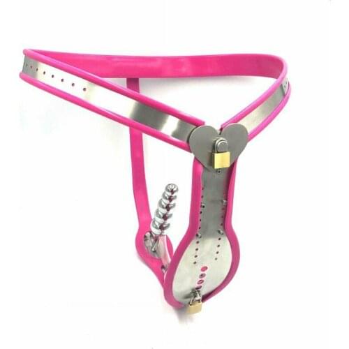 New Male Chastity Belt Lock Stainless Steel Chastity Devices Pants with Plug Chastity Metal Small Chastity