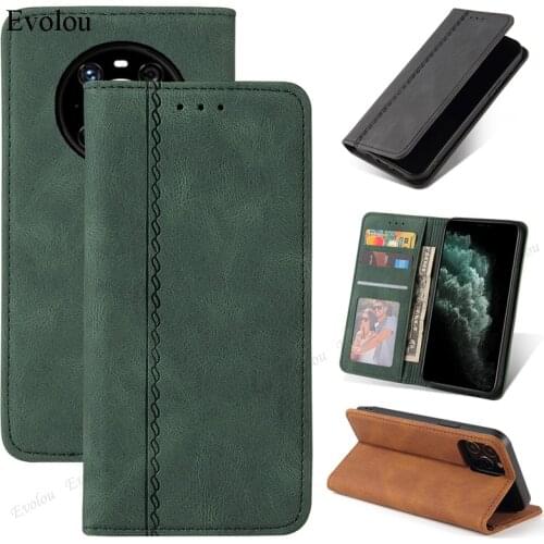 Luxury Magnetic Flip Leather Phone Case For Huawei Mate 40 Pro Case Flip Wallet Stand Back Cover For Huawei Mate 30 LIite 20 Pro