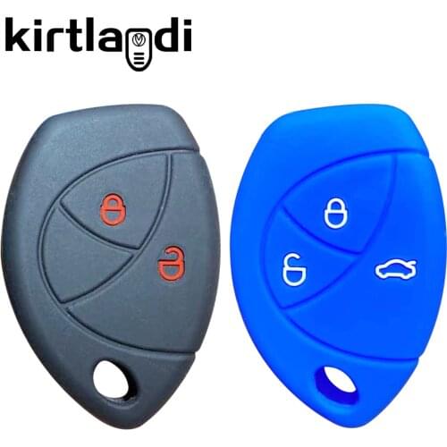 Silicone Car Key Cover Case for Renault Logan Alarm Cobra for Toyota Truguard VG 2 3 Button Remote Holder Key Case Protection