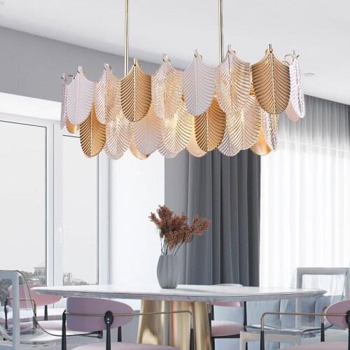 Light luxury chandelier post modern glass lamp simple atmospheric villa living room bedroom net red chandelier designer dining