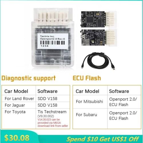 Tactrix Openport 2.0 ECU FLASH OBD 2 OBD2 Open Port 2.0 Chip Tuning Auto Scanner Tool For Benz For Toyota Car Diagnostic Tool