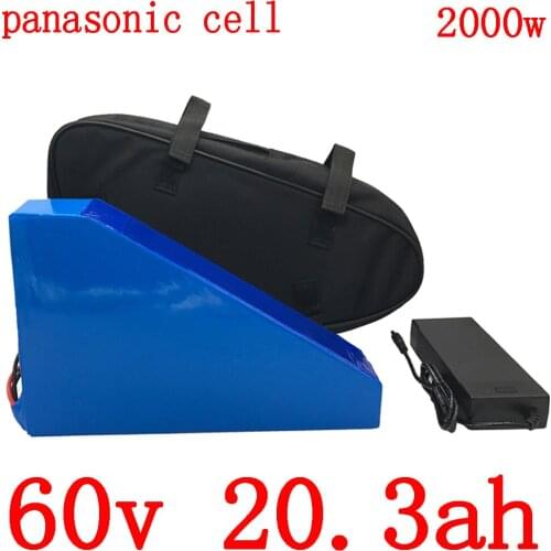 60V Lithium battery pack 60V electric scooter battery 2000W 60V 20AH electric bicycle battery 60V 20AH ebike use panasonic cell