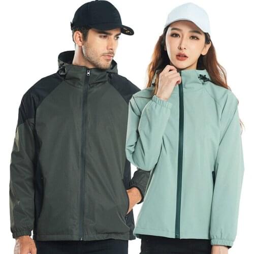 Outdoor Hiking Jacket Coat Women Men Waterproof Hooded Windproof Jacket Coat Couples Mountain Skiing Fishing Outwear Clothes