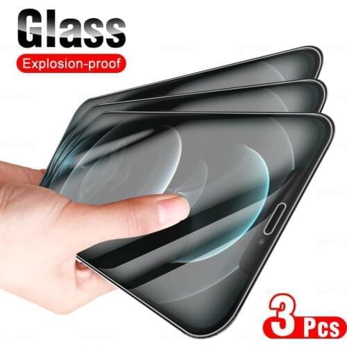 3Pcs Tempered Glass On The For Iphone 7 8 Screen Protector For Iphone 7 Plus 8 Plus SE 2020 12 12 Pro 12 Mini 12 Pro Max Film