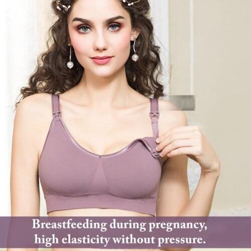 Women Push Up Breastfeeding bra hands-free seamless breathable Nursing underwear Gather to prevent sagging Maternity underwear