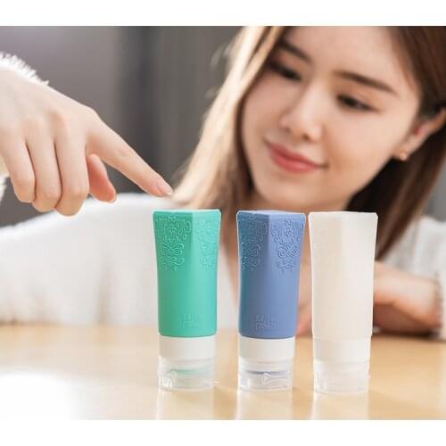 1Pc Silicone Refillable bottle Portable Hand Sanitizer Squeeze Bottle Travel Sorage Lotion Container Empty Bottle Household Tool